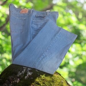 Levis STRAUSS 726 Flare Stretchy Jeans Size 16W Blue 5 Pockets